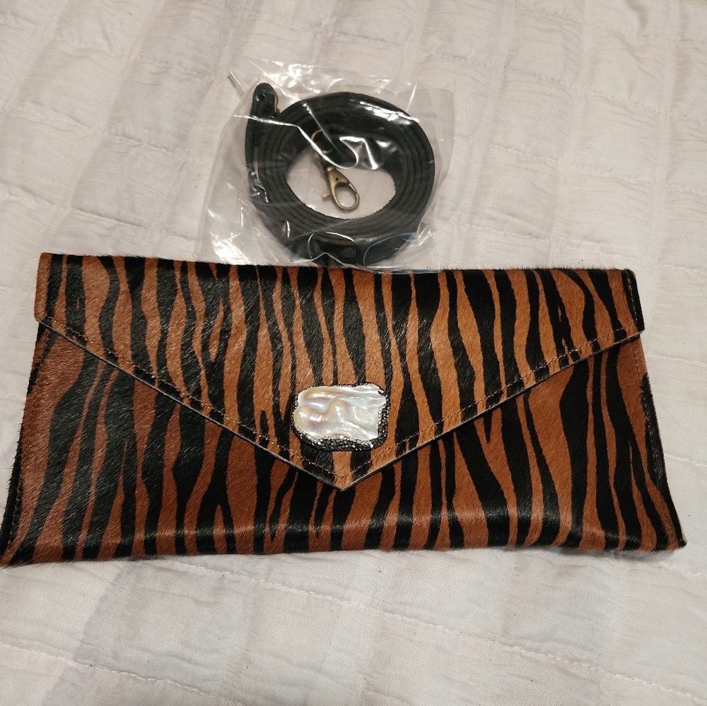 Final Price! NWT Upcycled Clutch Purse